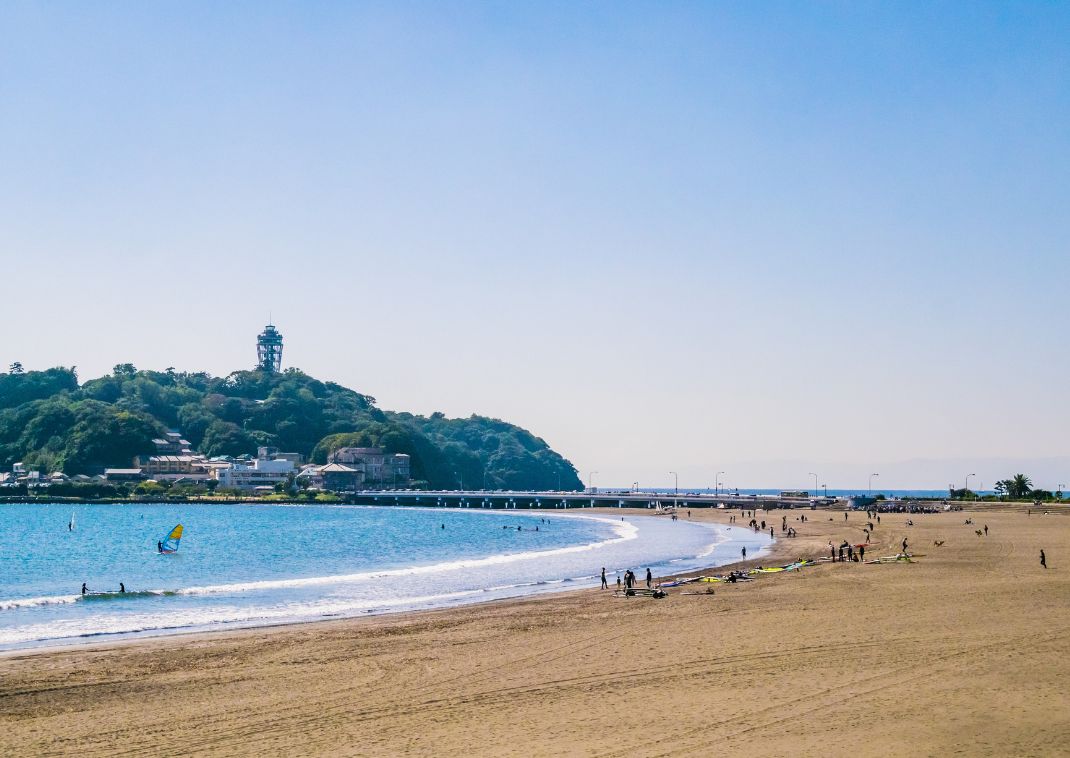 Katase stranden, Enoshima Island, Japan