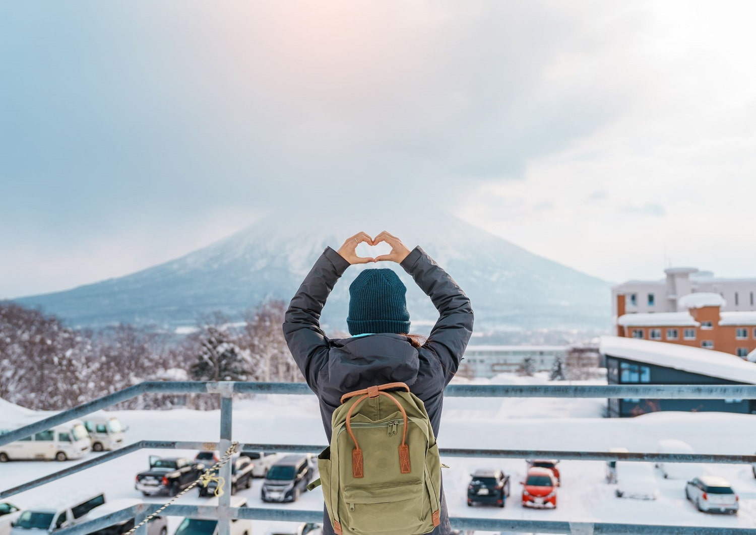 Kvinde i Niseko, Hokkaido, Japan