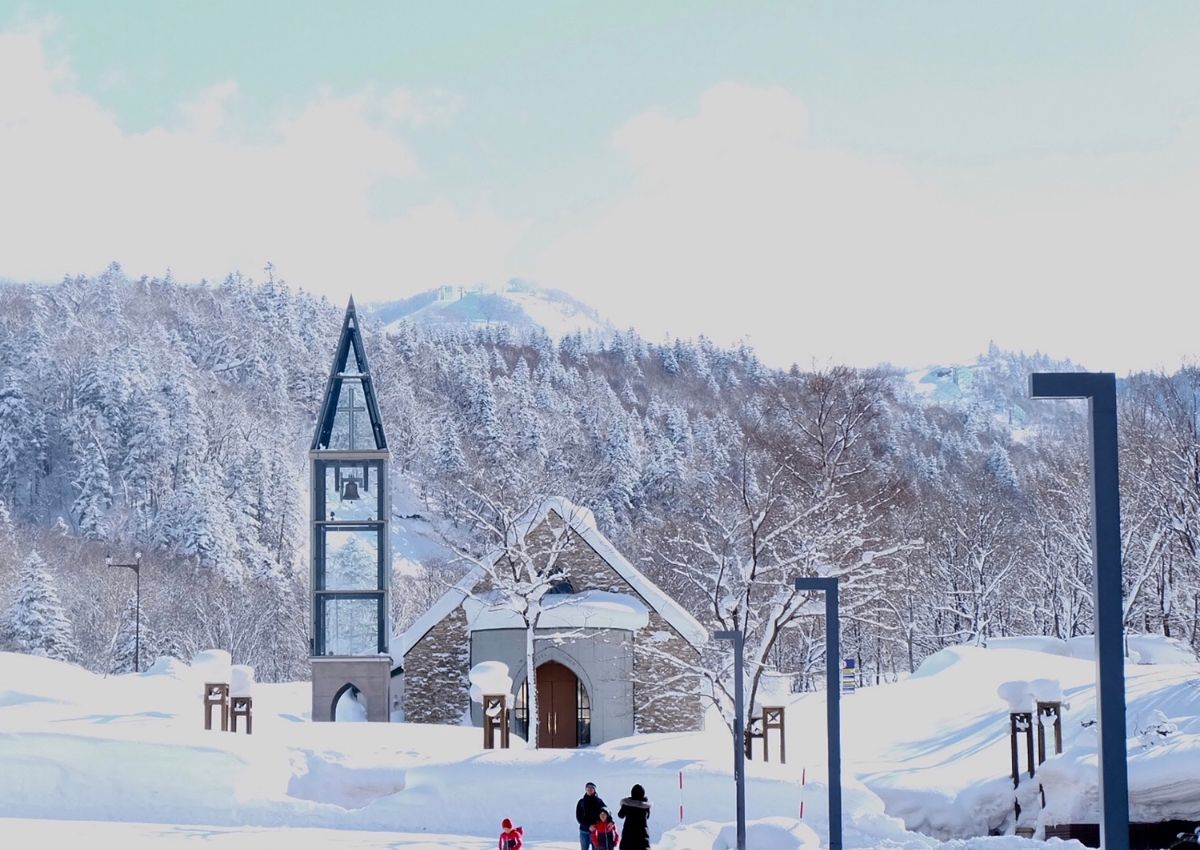 Kapell i Kiroro skidort på Hokkaido