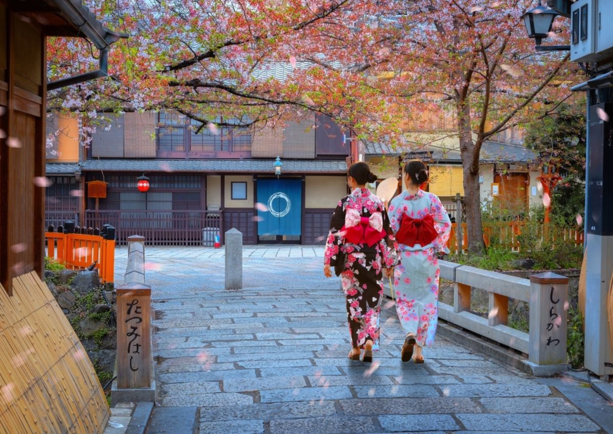 Zen-trädgård i Kyoto, Japan