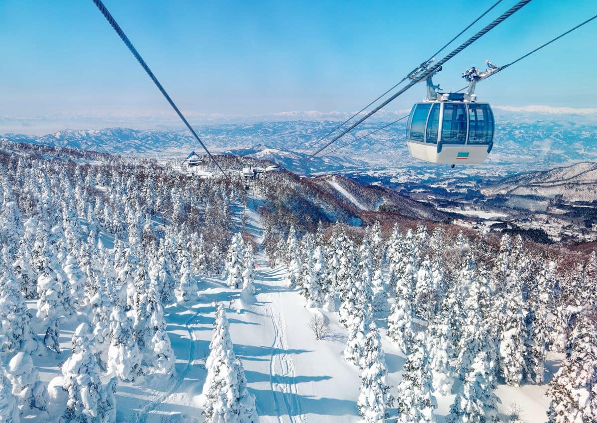 Skidorten Zao Onsen i Niigata