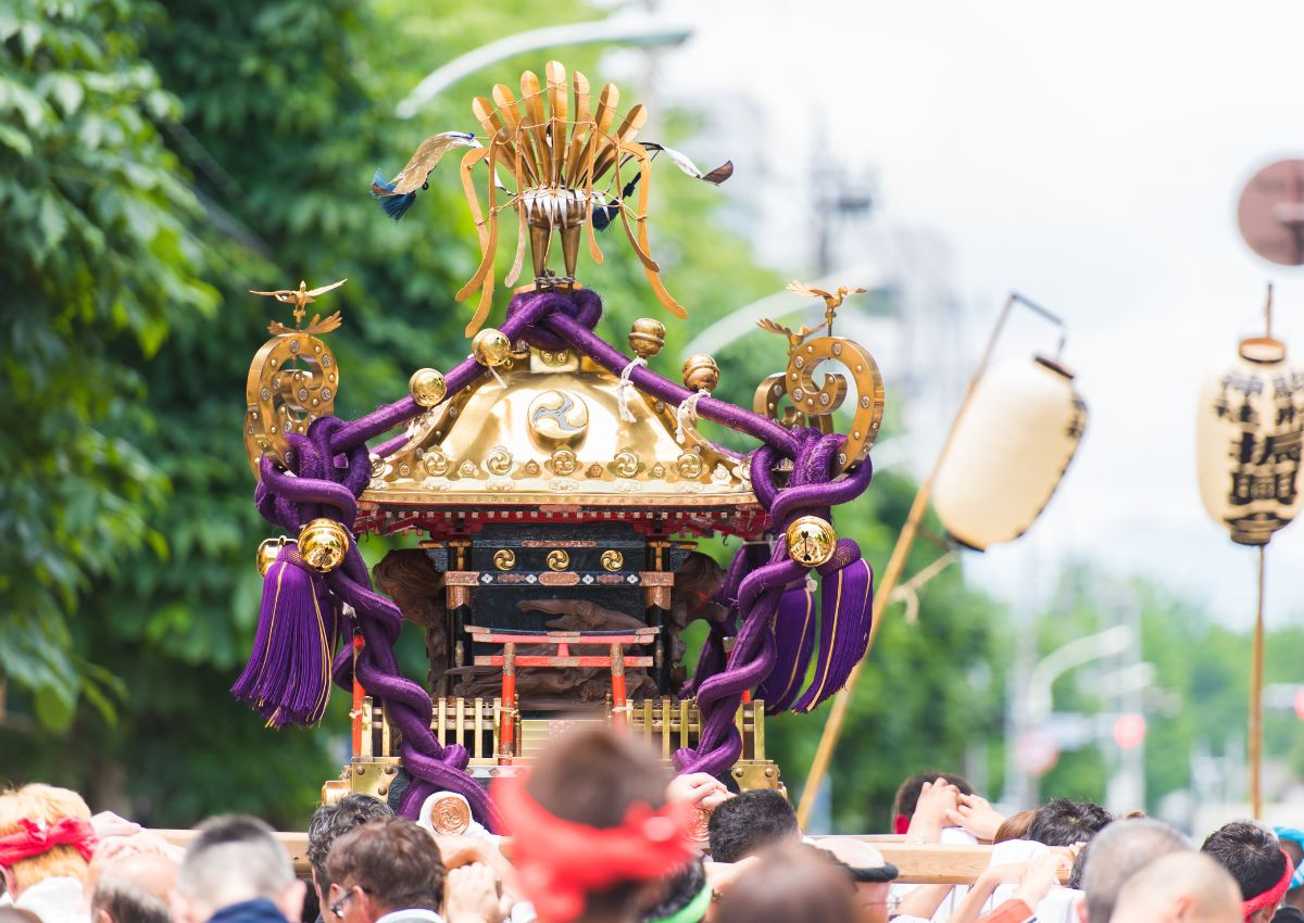 Firande av vårfesten i Japan