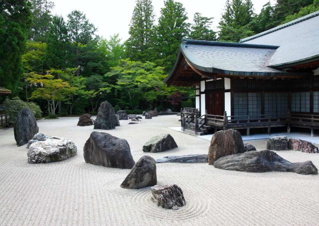 Stenträdgård vid Kongobuji-templet