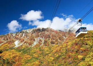 Tateyama Kurobe Alpine Route på hösten