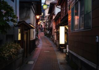 Shibu Onsen på natten