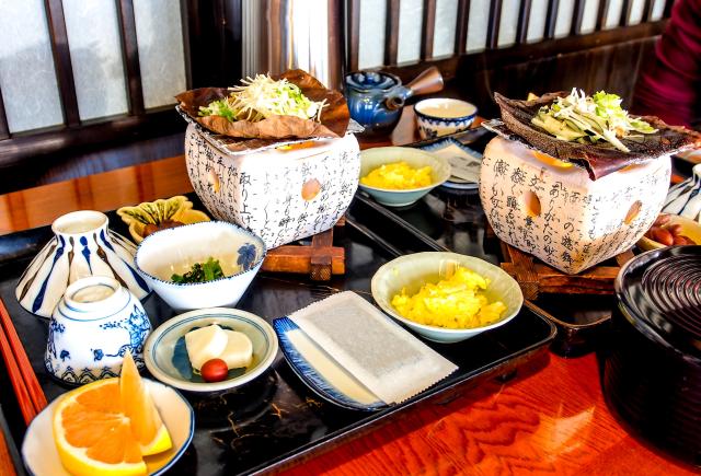 Frukost på ett ryokan, Hakone nationalpark