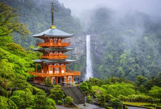 Ise Seigantoji Pagoda och Nachi vattenfall