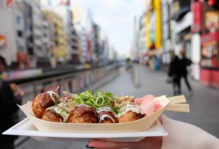 Takoyaki bläckfisk i Osaka