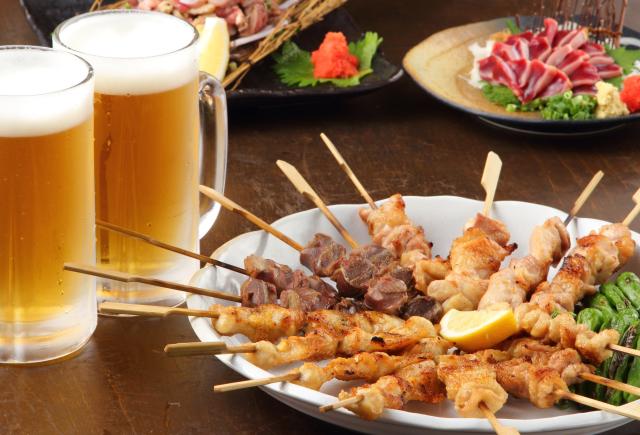 Öl och yakitori i Hakuba