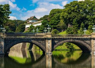 Nijubashi Bridge vid det kejserliga palatset, Tokyo