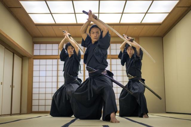Samurajer övar kendo