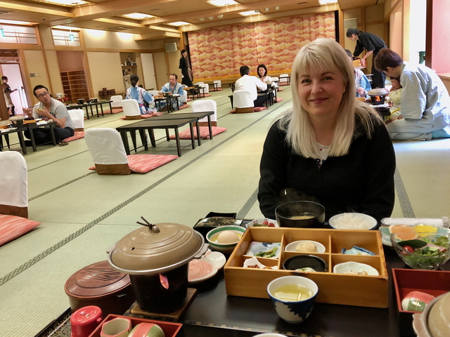 Kaiseki frukost på ryokan , Kawaguchisjön