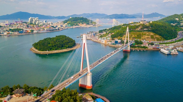Utsikt över Yeosu