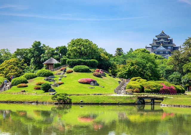 Kōrakuen-trädgården i Okayama