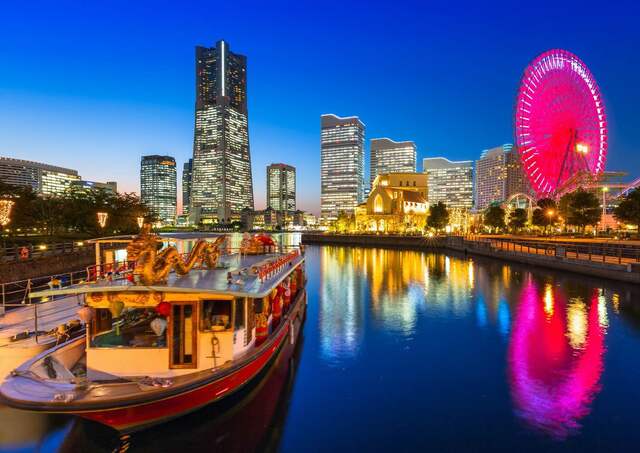 Yokohama på natten