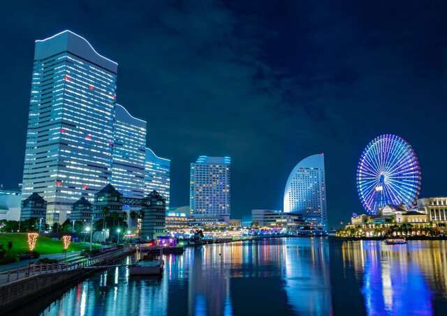 Yokohama på natten