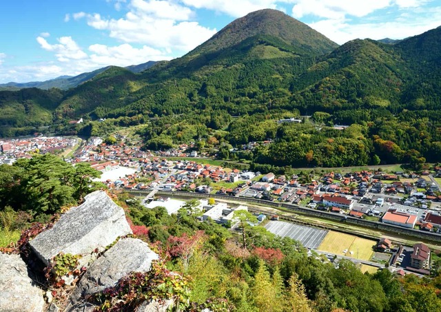 Utsikt över staden Tsuwano