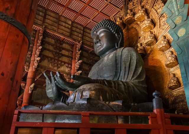 Den stora Buddha vid Todaiji-templet, Nara