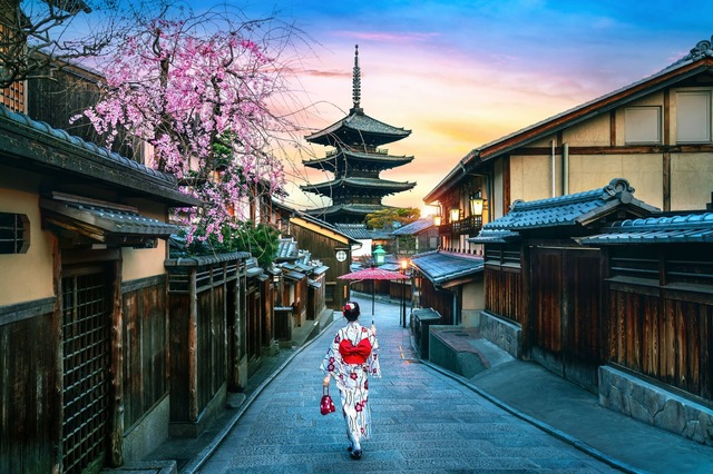 Geisha i Gion-distriktet, Kyoto, Japan