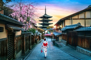 Geisha i Gion-distriktet, Kyoto, Japan