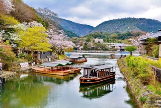 Båttur från Arashiyama, Japan