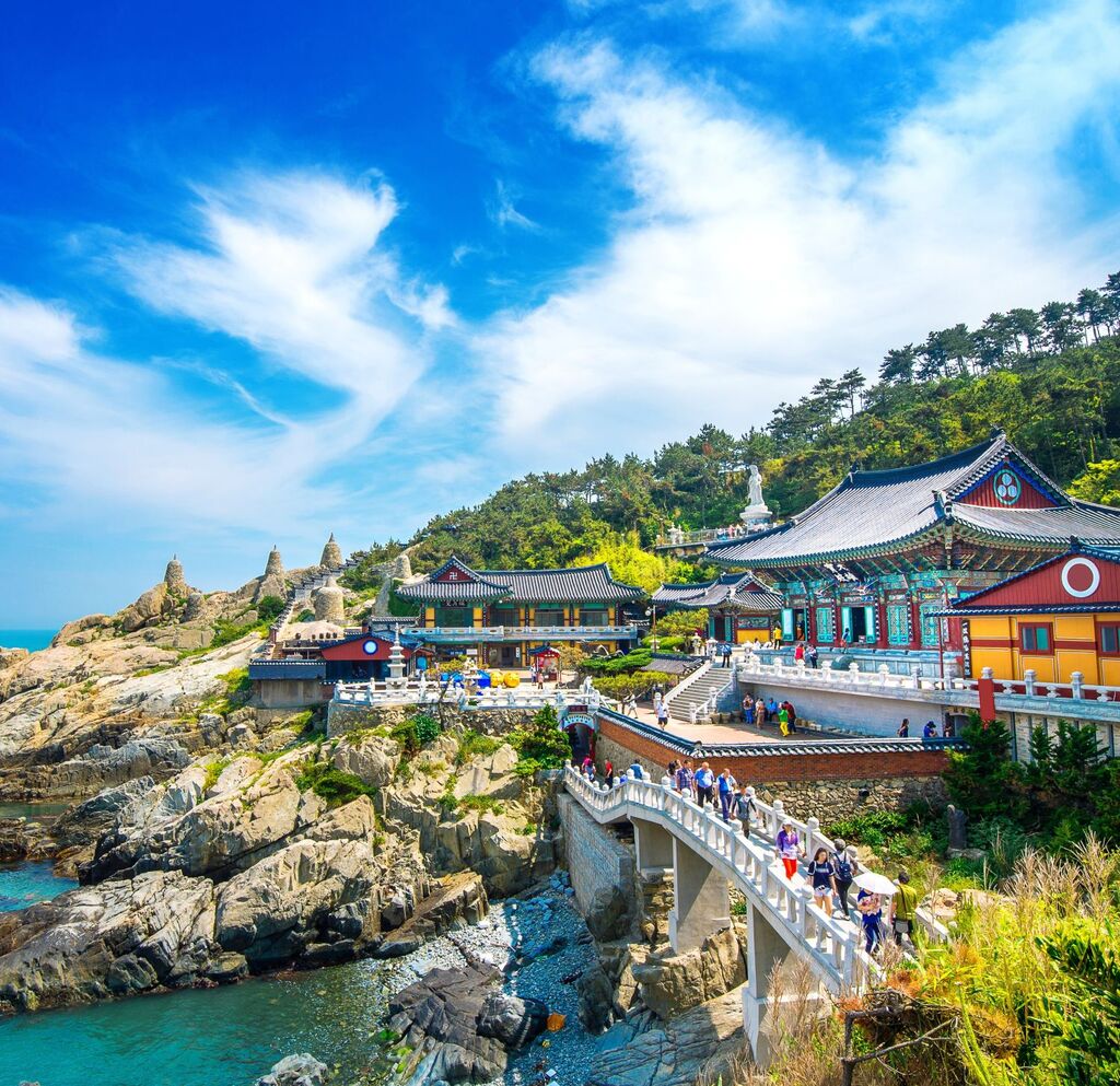 Ett kusttempel i Busan