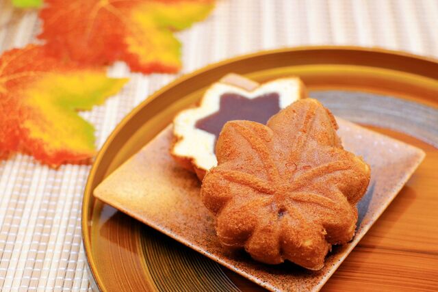 Momiji manju, en uppskattad japansk specialitet från Miyajima med smak av höst 